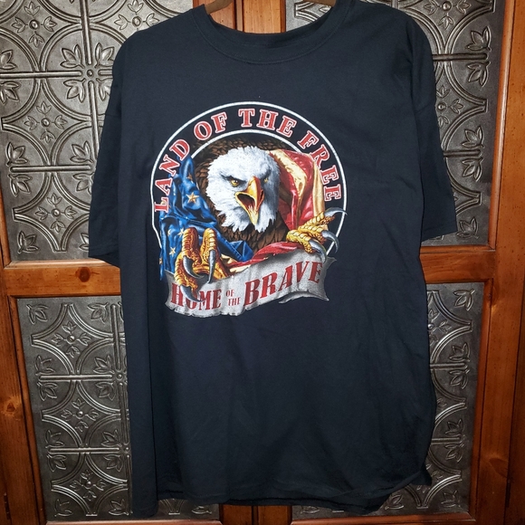 Patriotic black graphic tee size XL NWOT - Picture 1 of 3